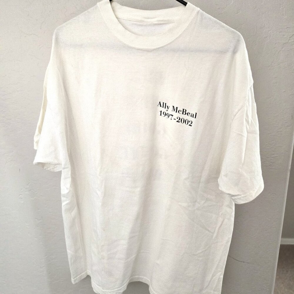 Rare Ally McBeal crew T-shirt white XL